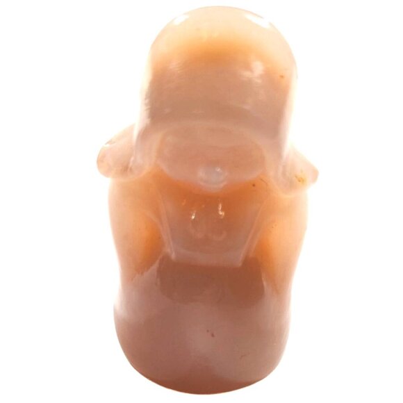 Vtg Pink glass Farmer Wife Figurines Miniatures Boyd Eli Sara Amish Art Decor - Picture 2 of 4